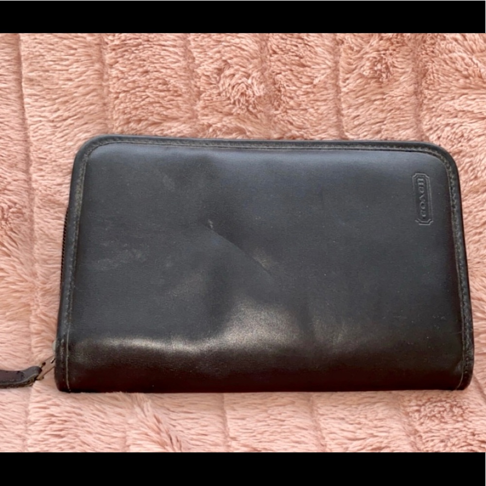 Coach bulky black wallet